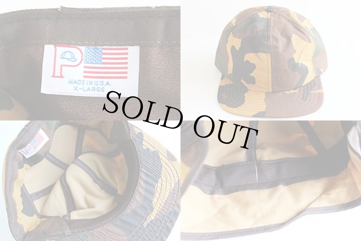 画像3: デッドストック★90s USA製 迷彩 耳当て付き ナイロン キャップ XL (3)