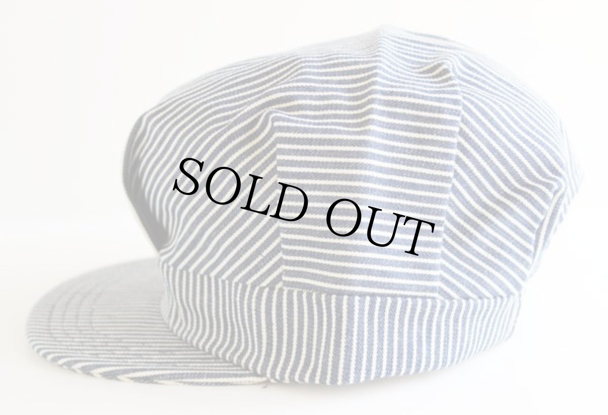 画像2: デッドストック★90s USA製 ヒッコリー ストライプ ワークキャップ (2)