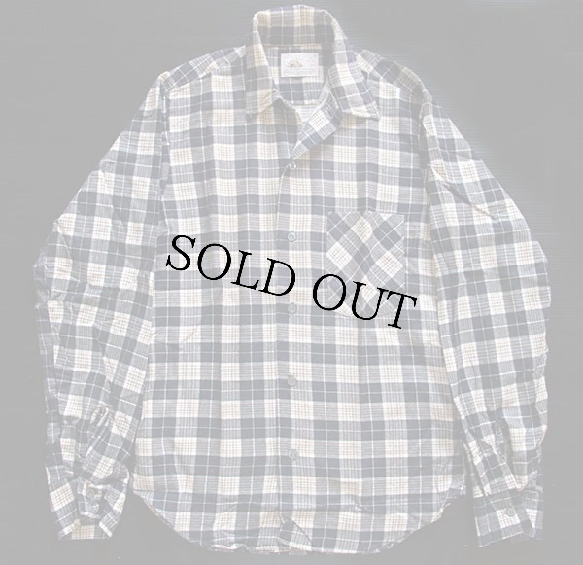 画像2: デッドストック★80s USA製 NORTHWAY チェック プリントネルシャツ S (2)