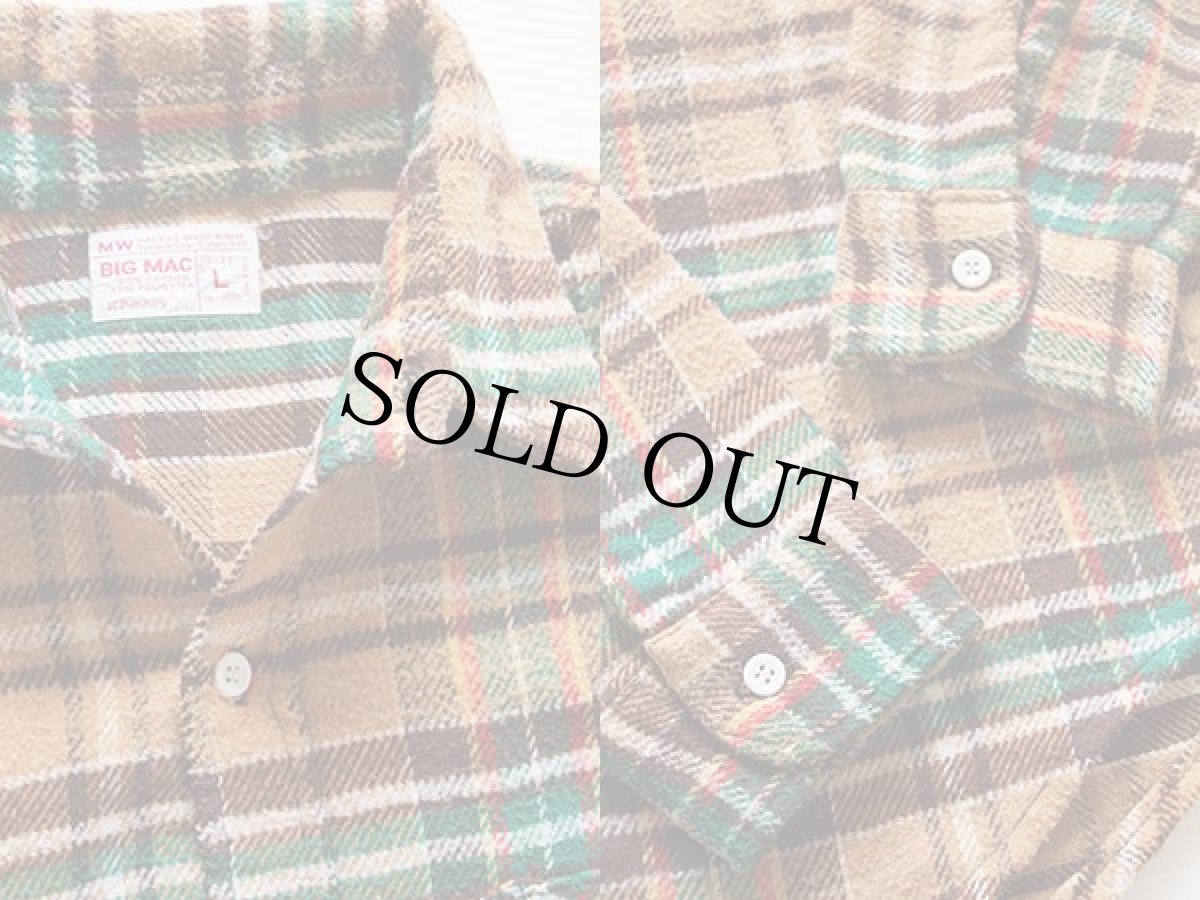 画像3: 70s JCPenney BIGMACビッグマック チェック フランネルシャツ L (3)
