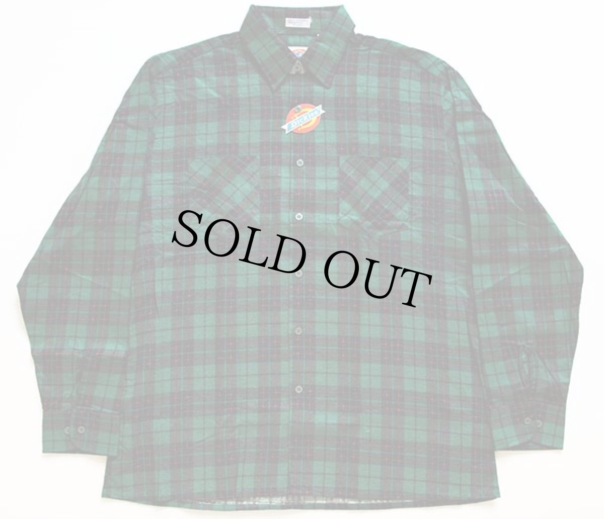 画像2: デッドストック★90s Dickiesディッキーズ チェック プリントネルシャツ L (2)
