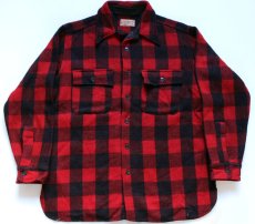 画像1: 40s Utica Duxbak チェック ウールシャツ 赤×黒 (1)