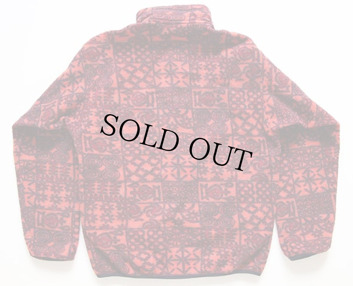 画像2: 90s USA製 patagoniaパタゴニア 総柄 シンチラ フリース スナップT S (2)