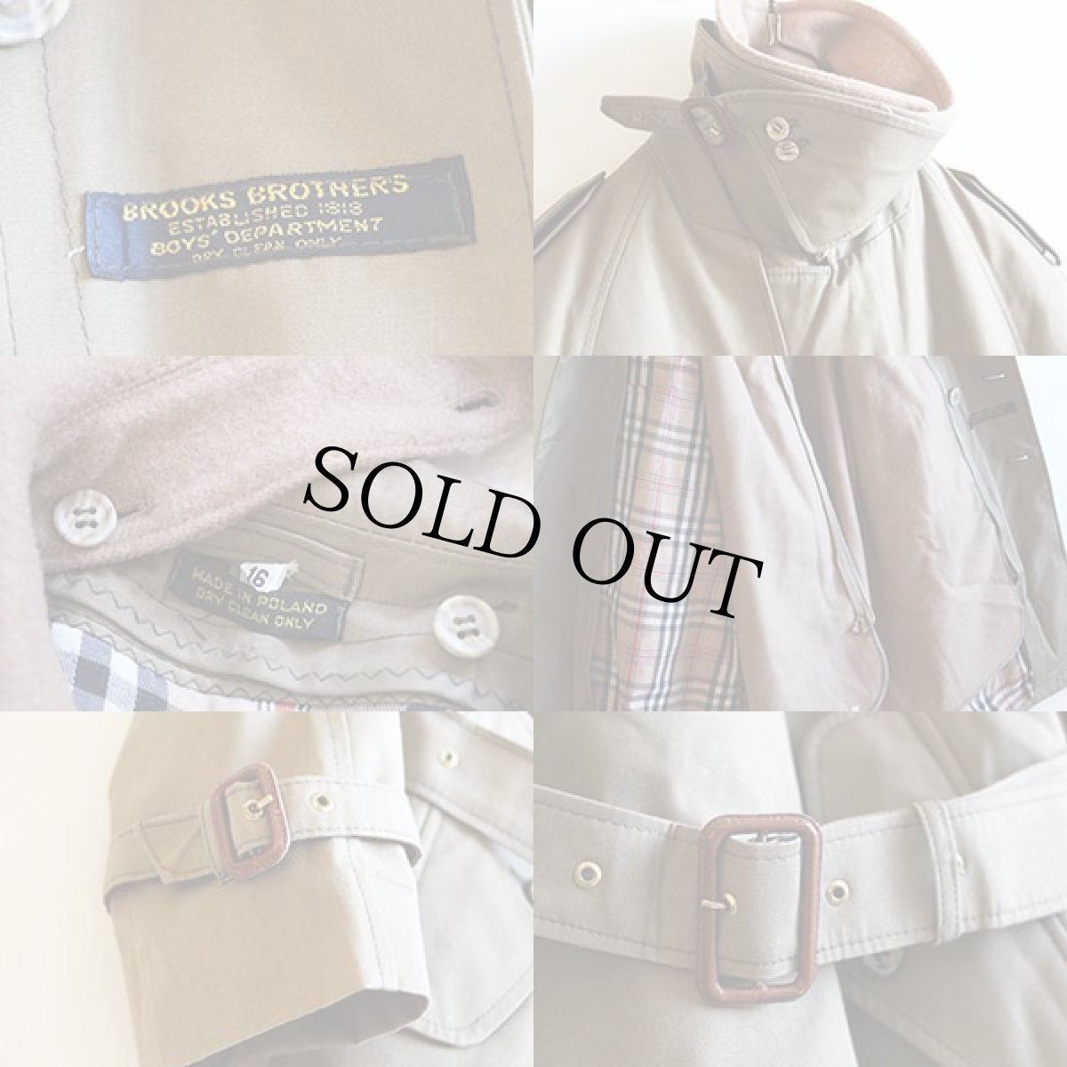 画像3: 80s ポーランド製 BROOKS BROTHERSブルックスブラザーズ ライナー付き トレンチコート カーキ 16 (3)