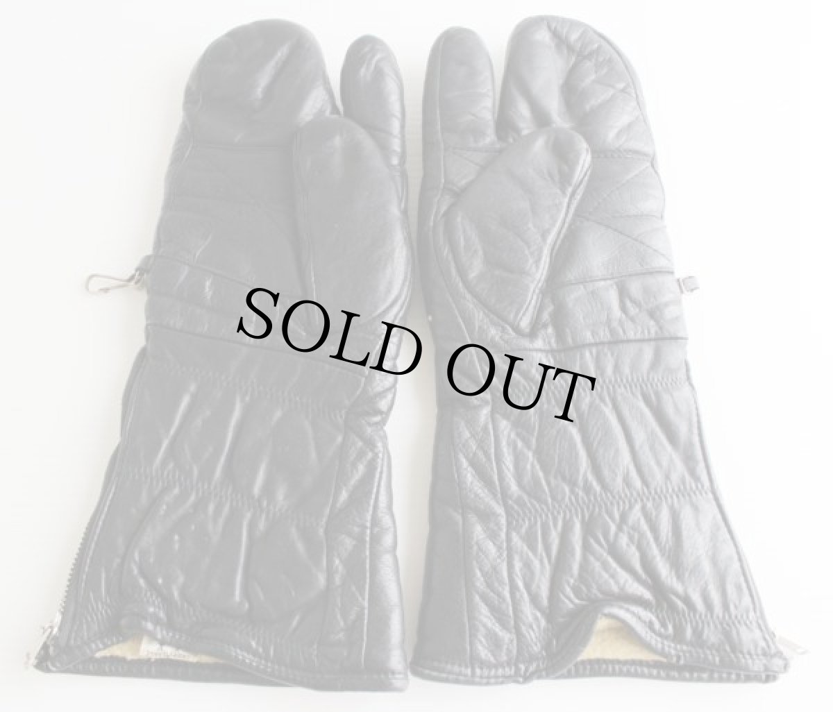 画像3: 70s 日本製 MOHAWK レザーグローブ ロング 黒 L-L★手袋 10 (3)