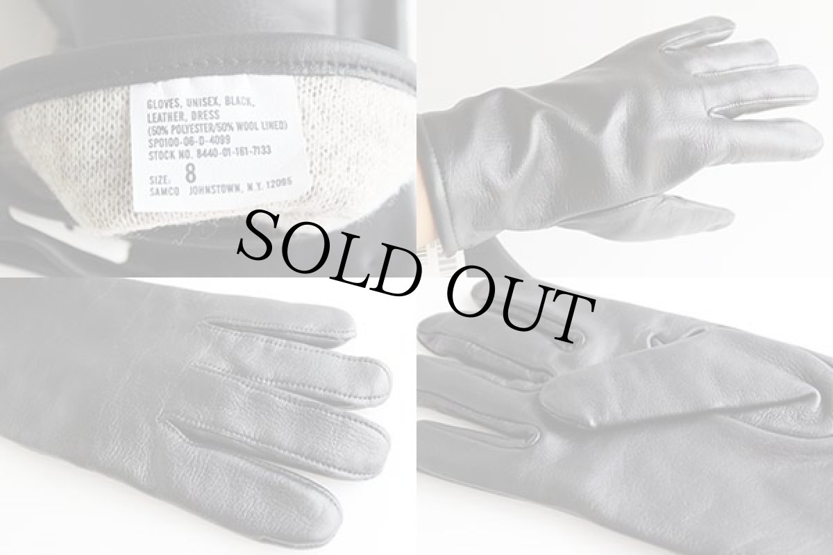 画像4: デッドストック★00s 米軍 レザーグローブ 黒 8★手袋 (4)