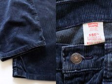 画像3: 90s USA製 Levi'sリーバイス 550 太畝 コーデュロイパンツ 紺 w33 L32 (3)