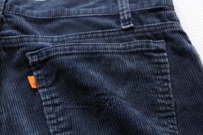 画像2: 90s USA製 Levi'sリーバイス 550 太畝 コーデュロイパンツ 紺 w33 L32 (2)