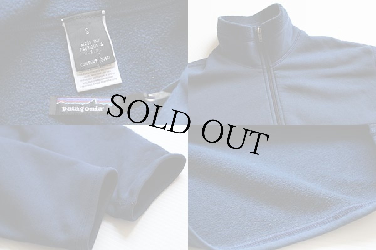 画像3: 90s USA製patagoniaパタゴニア インナー フリース 薄紺 S (3)