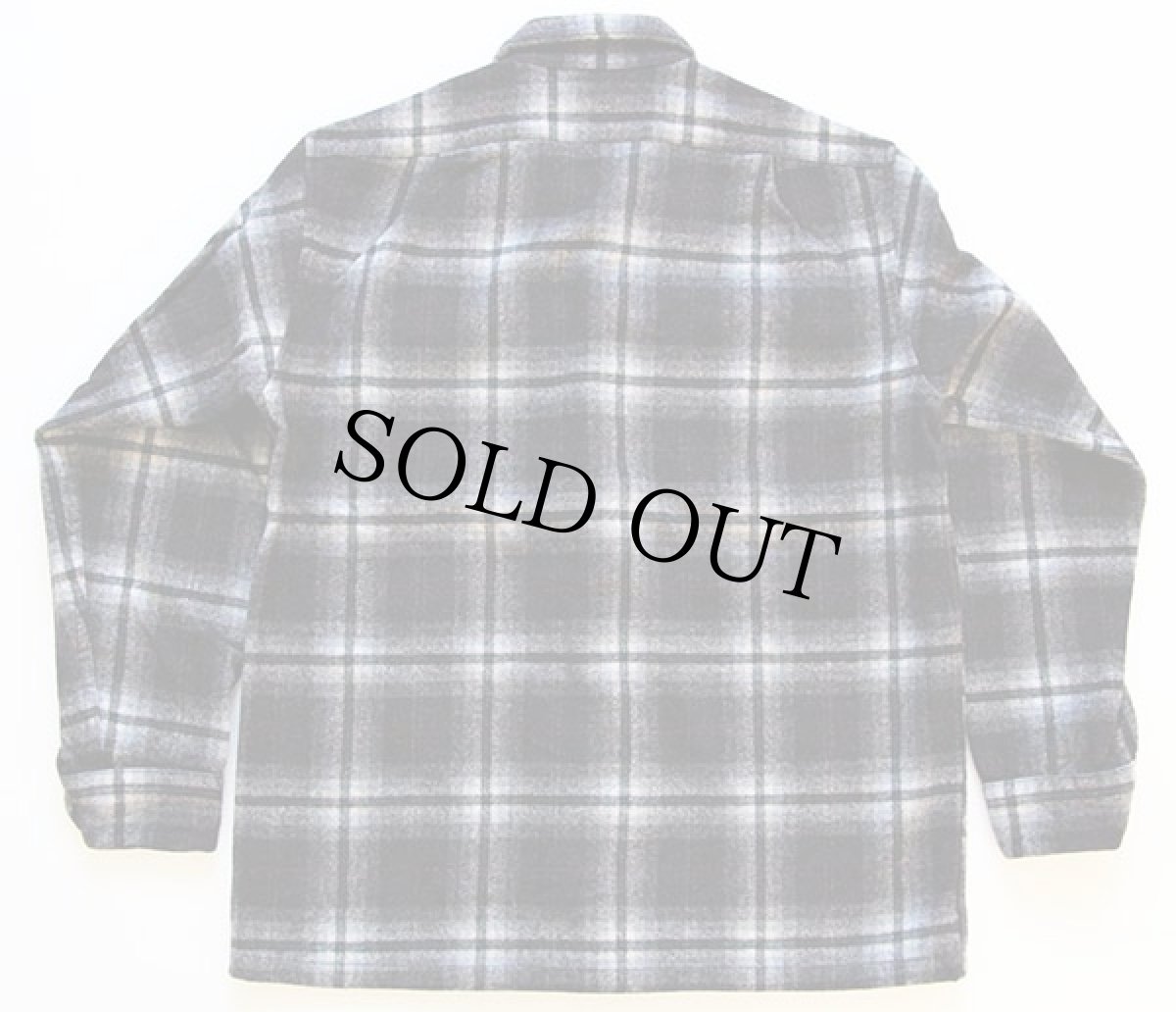 画像2: 70s USA製 PENDLETONペンドルトン オンブレチェック ウール オープンカラーシャツ M (2)