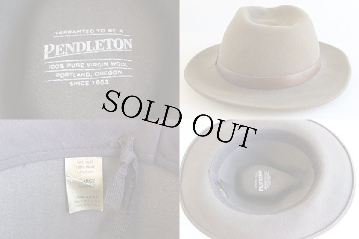 画像3: USA製 PENDLETONペンドルトン 中折れ フェルトハット L (3)