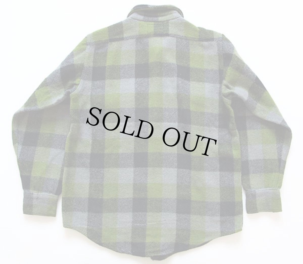 画像2: 60s MELTON チェック ウールシャツ (2)