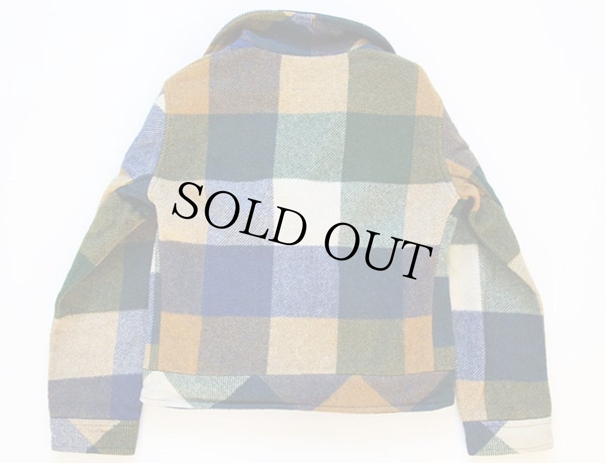 画像2: 80s FarWest チェック ダブルライダース ウールジャケット (2)