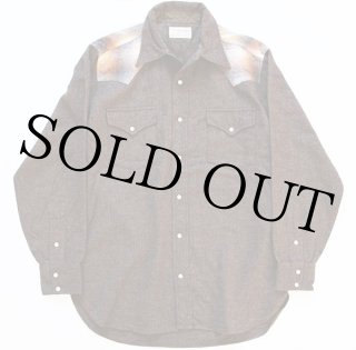 70s USA製 PENDLETONペンドルトン チェック ウール オープンカラー