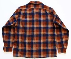画像2: 70s USA製 PENDLETONペンドルトン チェック ウール オープンカラーシャツ M (2)