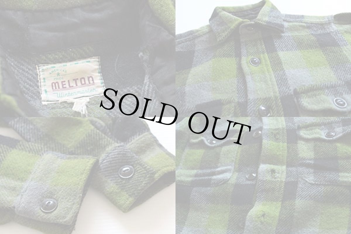 画像3: 60s MELTON チェック ウールシャツ (3)