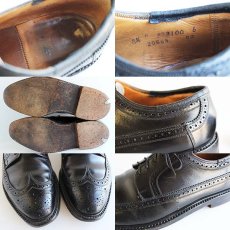 画像3: 70s FLORSHEIMフローシャイム ウイングチップ レザーシューズ 黒 8.5E★革靴 (3)