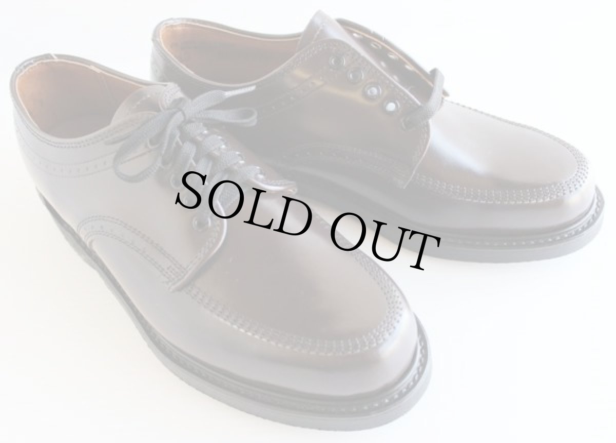 画像1: デッドストック★80s USA製 Knapp Shoes Uチップ/モックトゥ レザーシューズ 焦げ茶 8.5★革靴 (1)