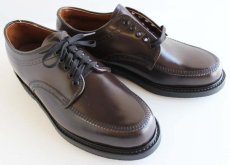 画像1: デッドストック★80s USA製 Knapp Shoes Uチップ/モックトゥ レザーシューズ 焦げ茶 8.5★革靴 (1)