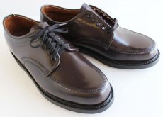 画像1: デッドストック★80s USA製 Knapp Shoes Uチップ/モックトゥ レザーシューズ 焦げ茶 8.5 (1)