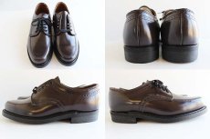 画像2: デッドストック★80s USA製 Knapp Shoes Uチップ/モックトゥ レザーシューズ 焦げ茶 8.5 (2)