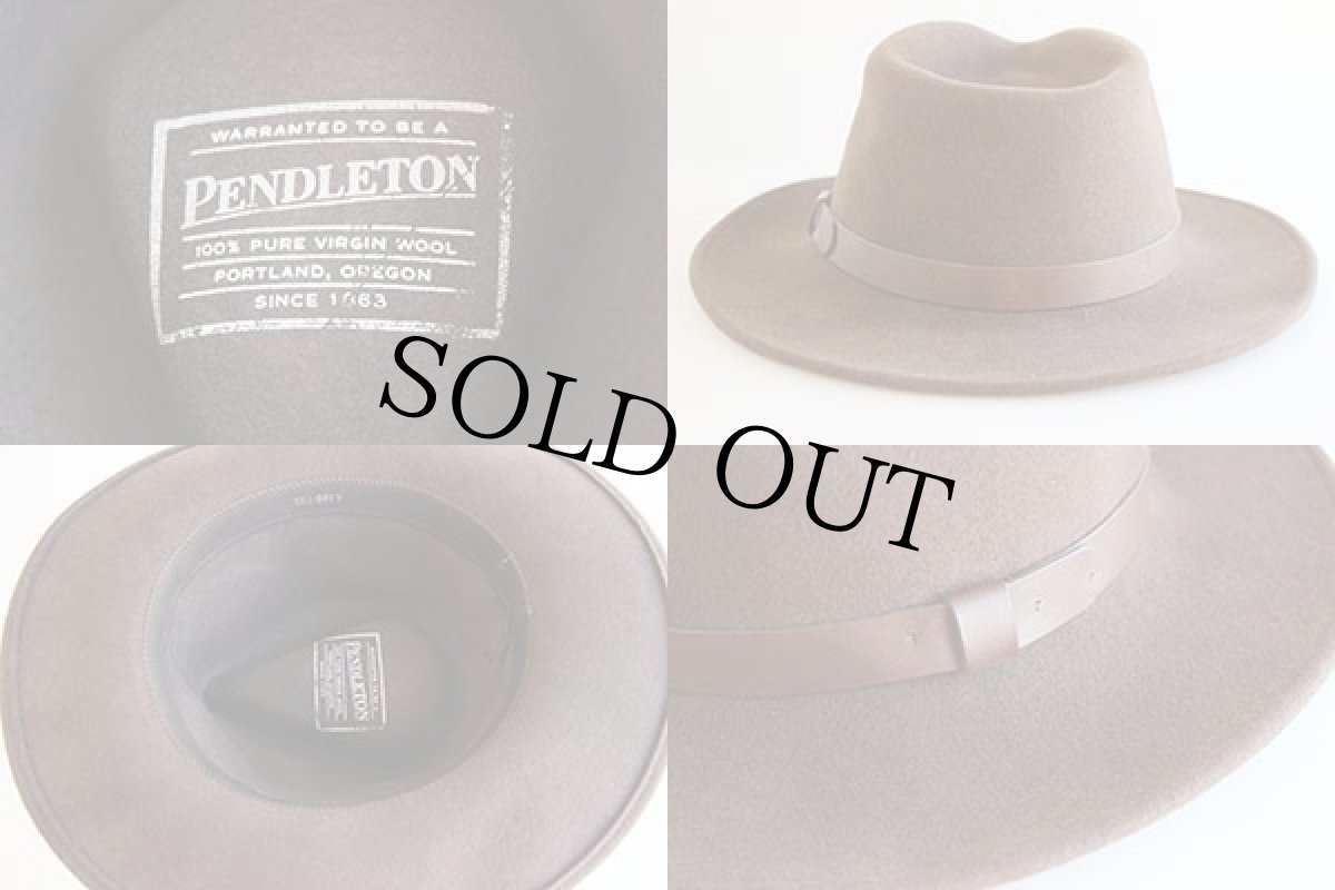 画像3: PENDLETONペンドルトン 中折れ フェルトハット 茶 (3)