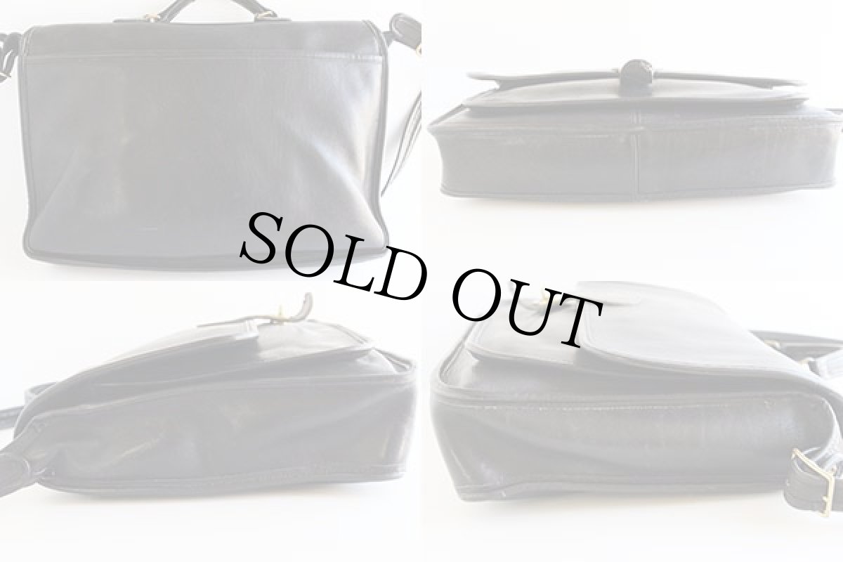 画像2: USA製 COACH オールド コーチ 2WAY レザー ブリーフケース 黒★319 (2)