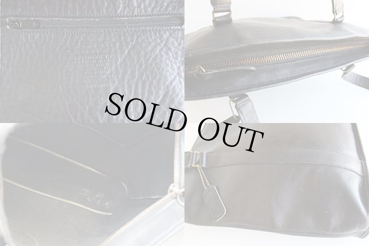 画像3: USA製COACH オールド コーチ レザー トートバッグ 黒★5678 (3)
