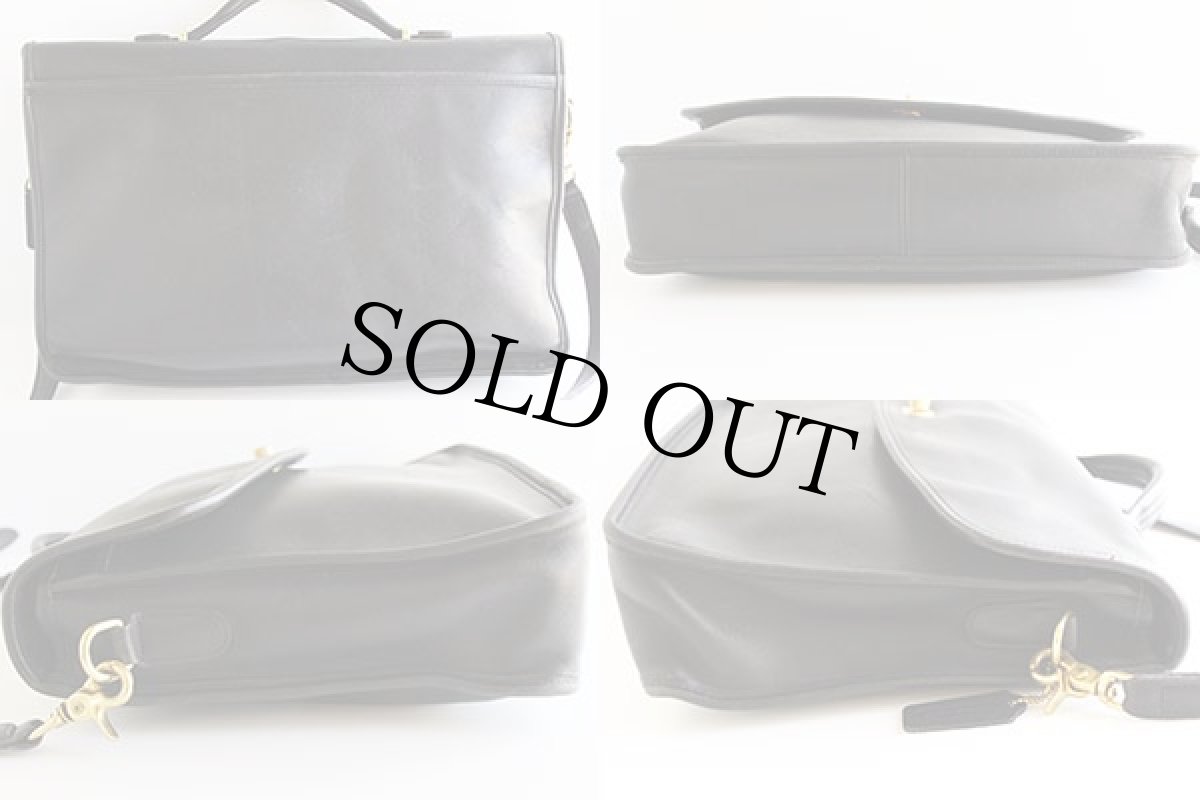 画像2: USA製 COACH オールド コーチ 2WAY レザー ブリーフケース 黒★5265 (2)