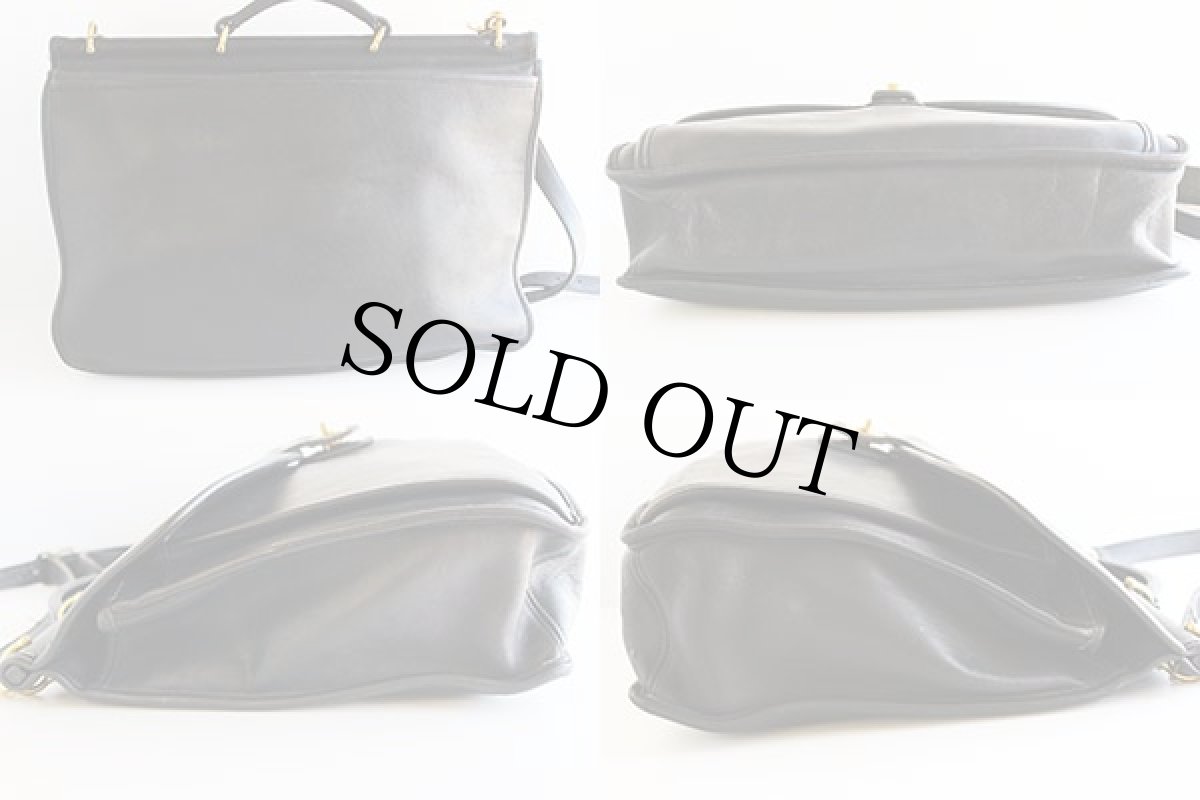 画像2: USA製 COACH オールド コーチ 2WAY レザー ブリーフケース 黒★5266 (2)