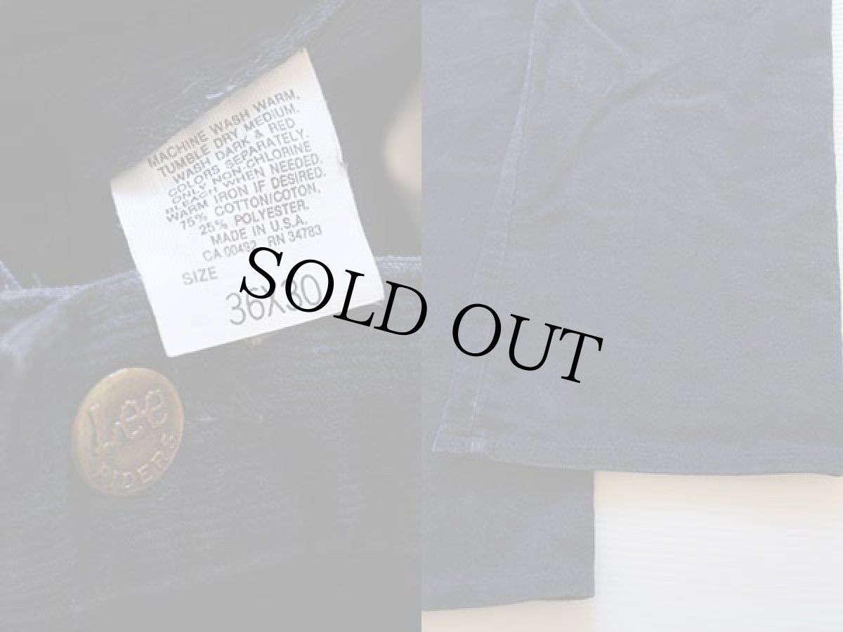 画像3: 90s USA製 Leeリー 202 コーデュロイパンツ 紺 w36 L30 (3)