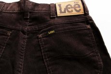 画像2: 90s USA製 Leeリー 202 コーデュロイパンツ 焦げ茶 w31 L30 (2)