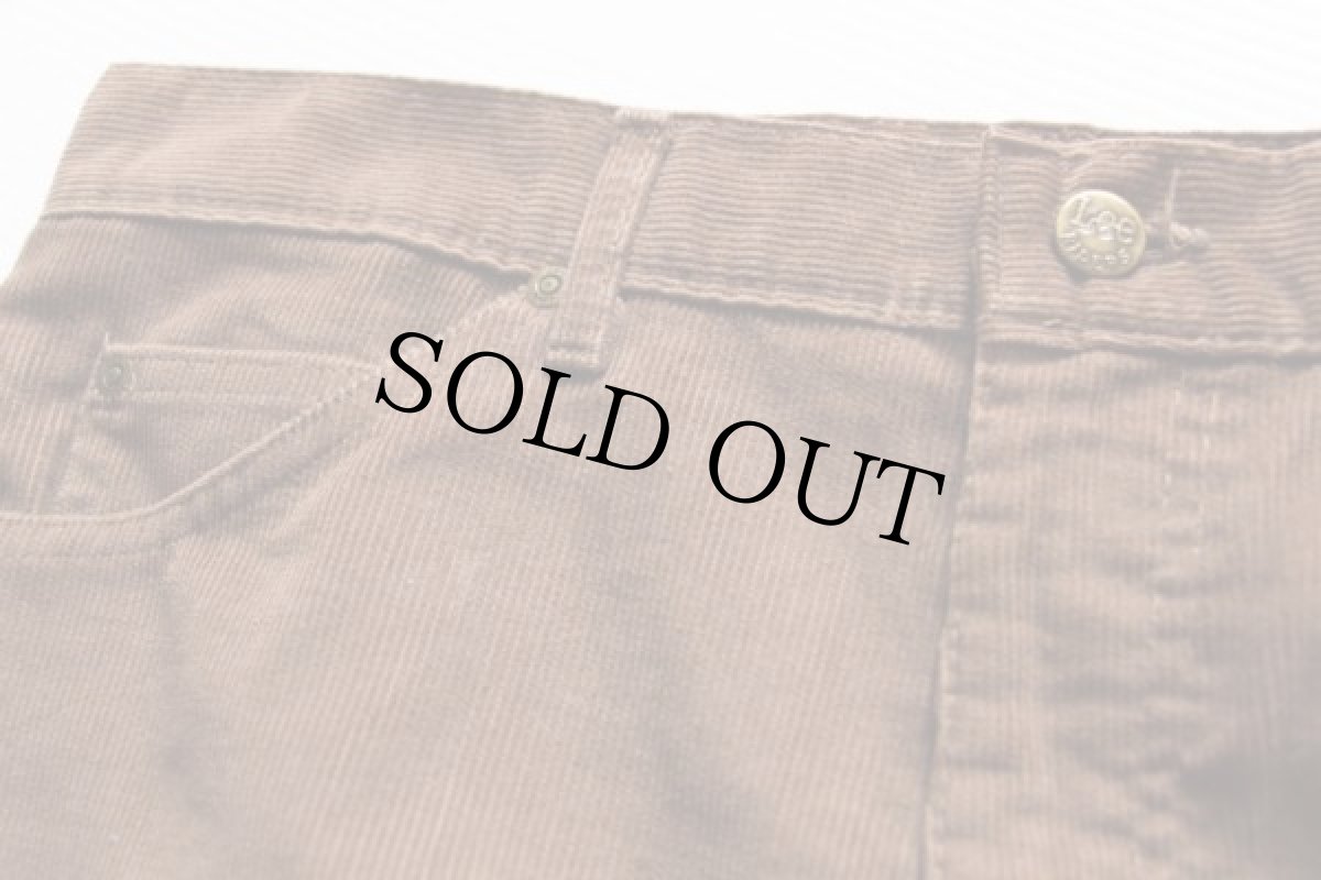 画像2: デッドストック★90s USA製 Leeリー 200 コーデュロイパンツ 茶 w34 L32 (2)