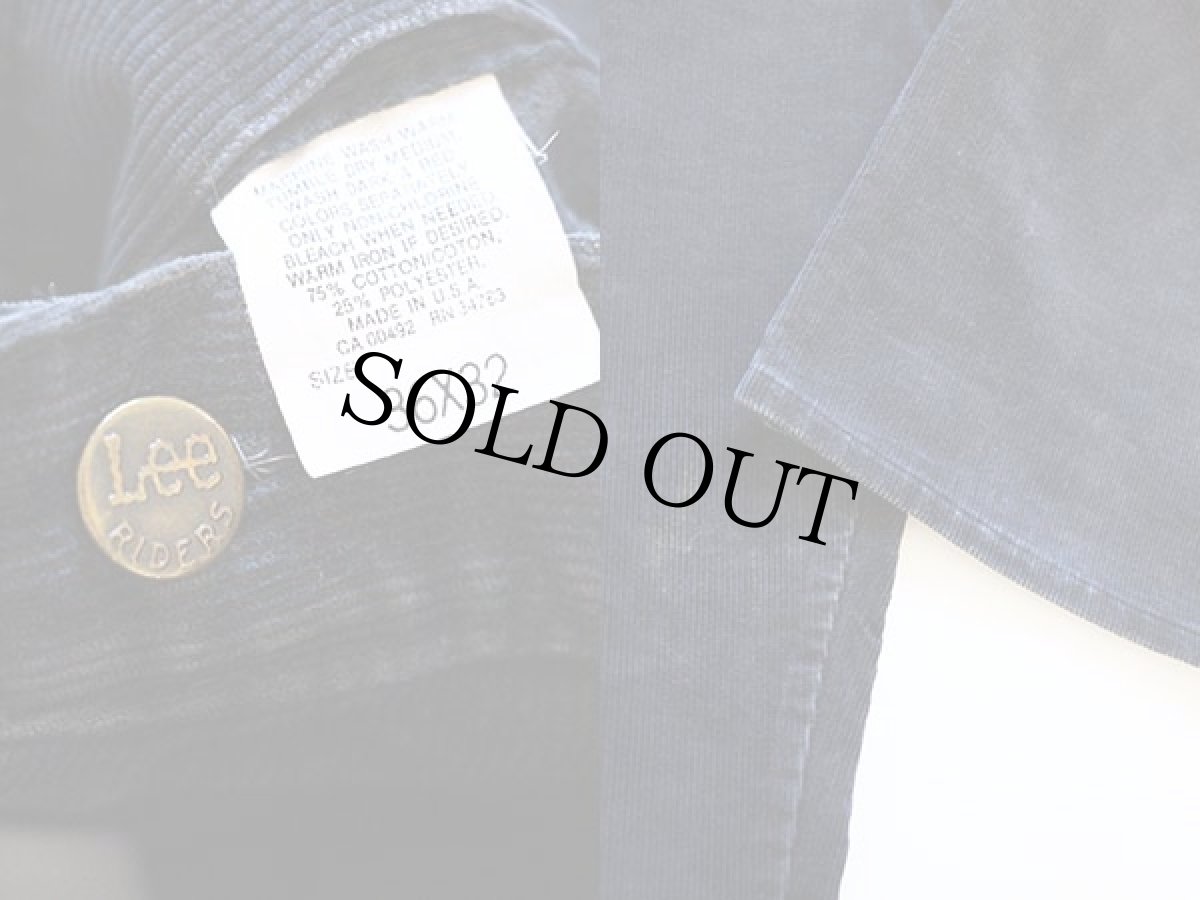 画像3: 90s USA製 Leeリー 200 コーデュロイパンツ 黒 w36 L32 (3)