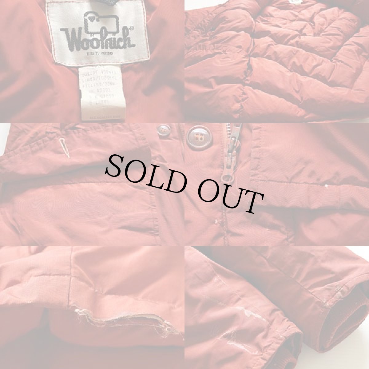 画像3: 70s Woolrichウールリッチ リアルファー アークティックパーカー ダウンコート レンガ L★B-9タイプ (3)