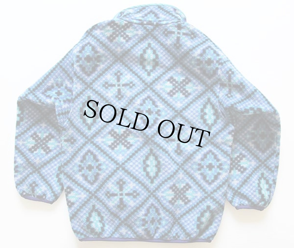 画像2: 90s USA製 patagoniaパタゴニア 総柄 フリース スナップT XS (2)