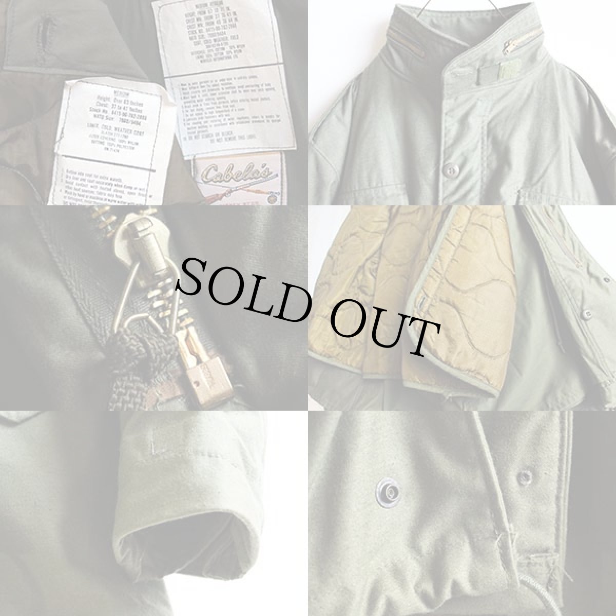 画像3: 80s Cabela'sカベラス別注 M-65 フィールドジャケット M-R (3)