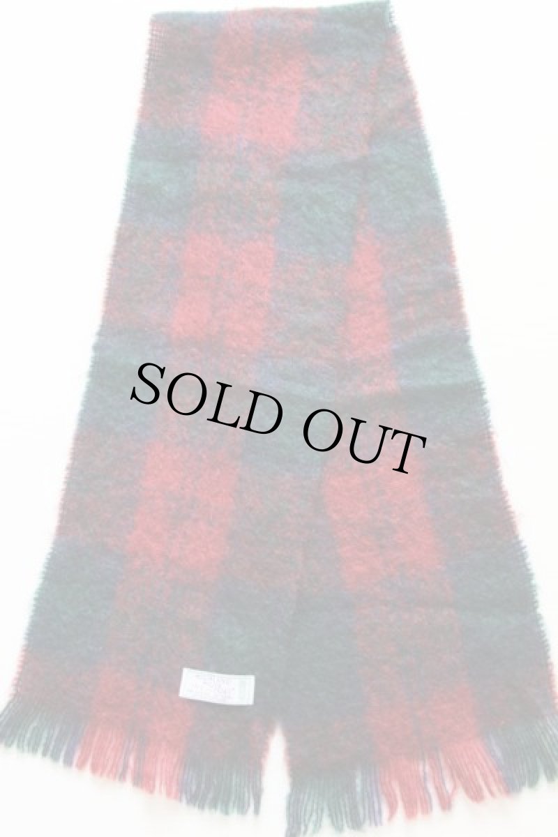 画像2: スコットランド製 HIGHLAND HOME チェック モヘヤ パイル マフラー (2)