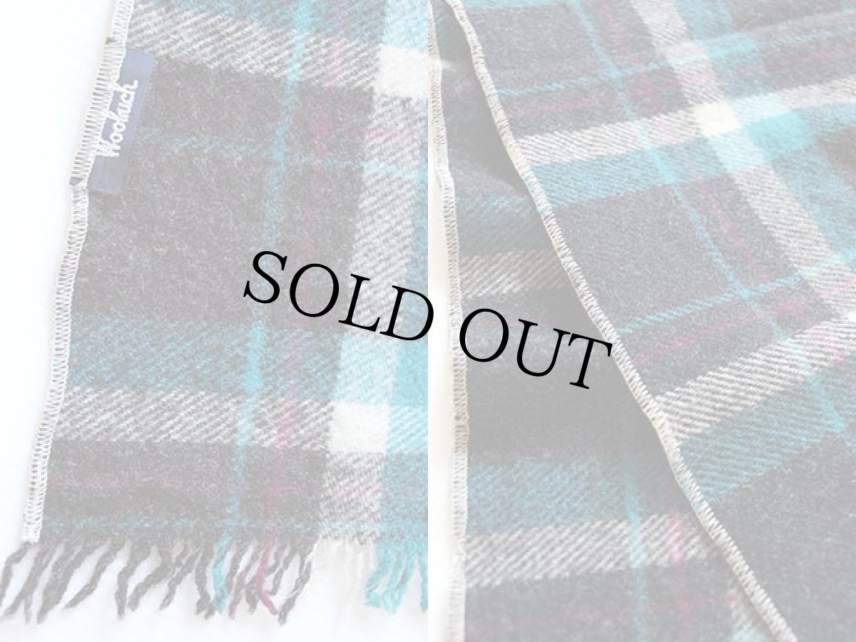 画像3: 80s Woolrichウールリッチ チェック ウール マフラー (3)