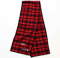 画像2: USA製 BEMIDJIベミジ チェック ウール マフラー 赤×黒 (2)