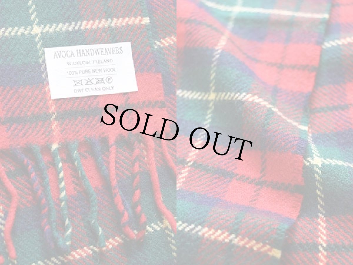 画像3: アイルランド製 AVOCA タータンチェック ウール マフラー (3)