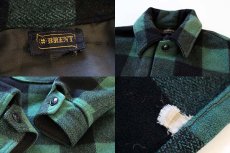 画像3: 60s MONTGOMERY WARD BRENT チェック ウール シャツジャケット 緑×黒 (3)