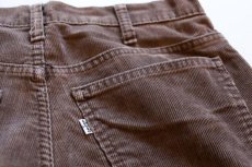 画像2: 80s Levi'sリーバイス 519 コーデュロイパンツ 茶 w32 L36 (2)