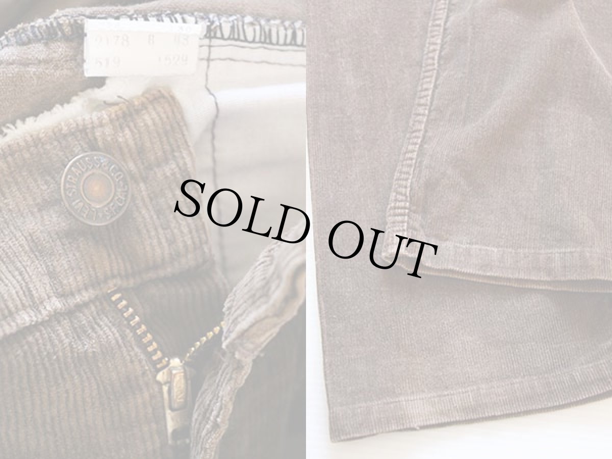 画像3: 80s Levi'sリーバイス 519 コーデュロイパンツ 茶 w36 L30 (3)