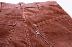 画像2: 80s Levi'sリーバイス 519 コーデュロイパンツ 赤茶 w30 L30 (2)