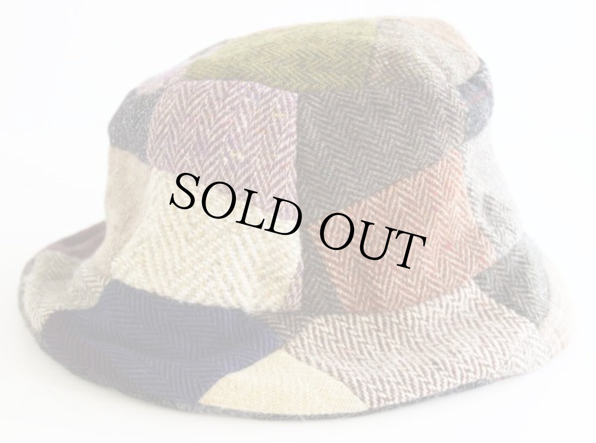 画像2: 90s アイルランド製 ORVISオービス パッチワーク ツイード ウールハット XXL (2)