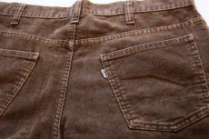 画像2: 80s Levi'sリーバイス 519 コーデュロイパンツ 茶 w36 L30 (2)