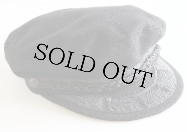 ビンテージ ギリシャ製 フィッシャーマンキャップ 黒 56 - Sixpacjoe