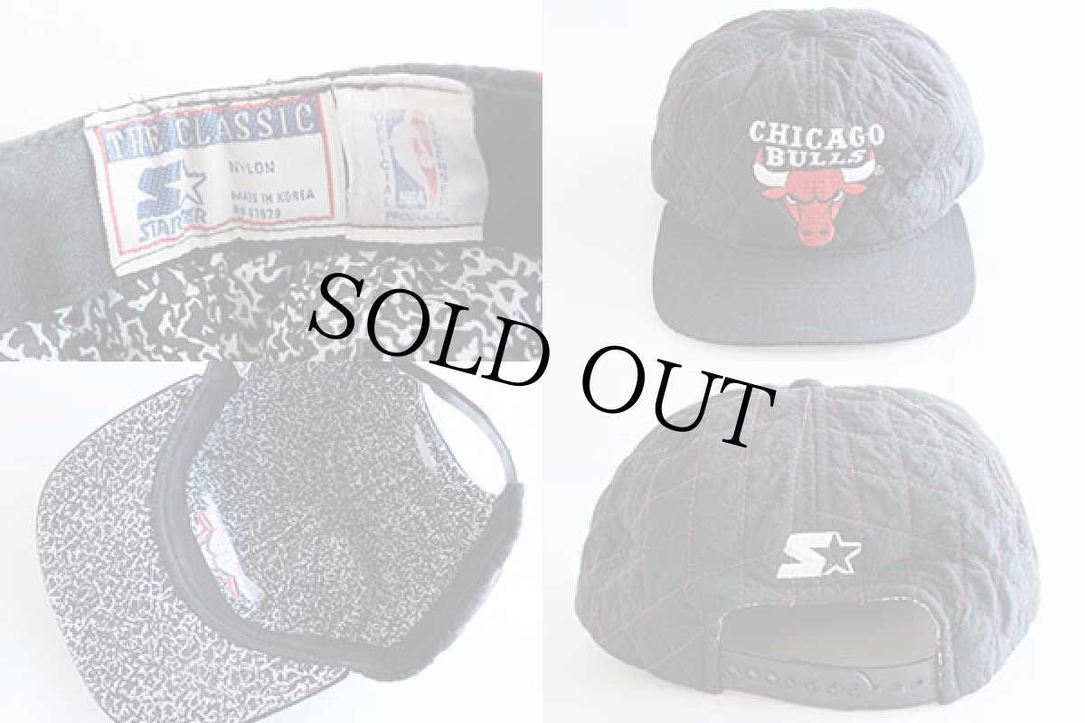 画像3: 90s STARTERスターター NBA CHICAGO BULLS シカゴ ブルズ キルティング ナイロンキャップ (3)