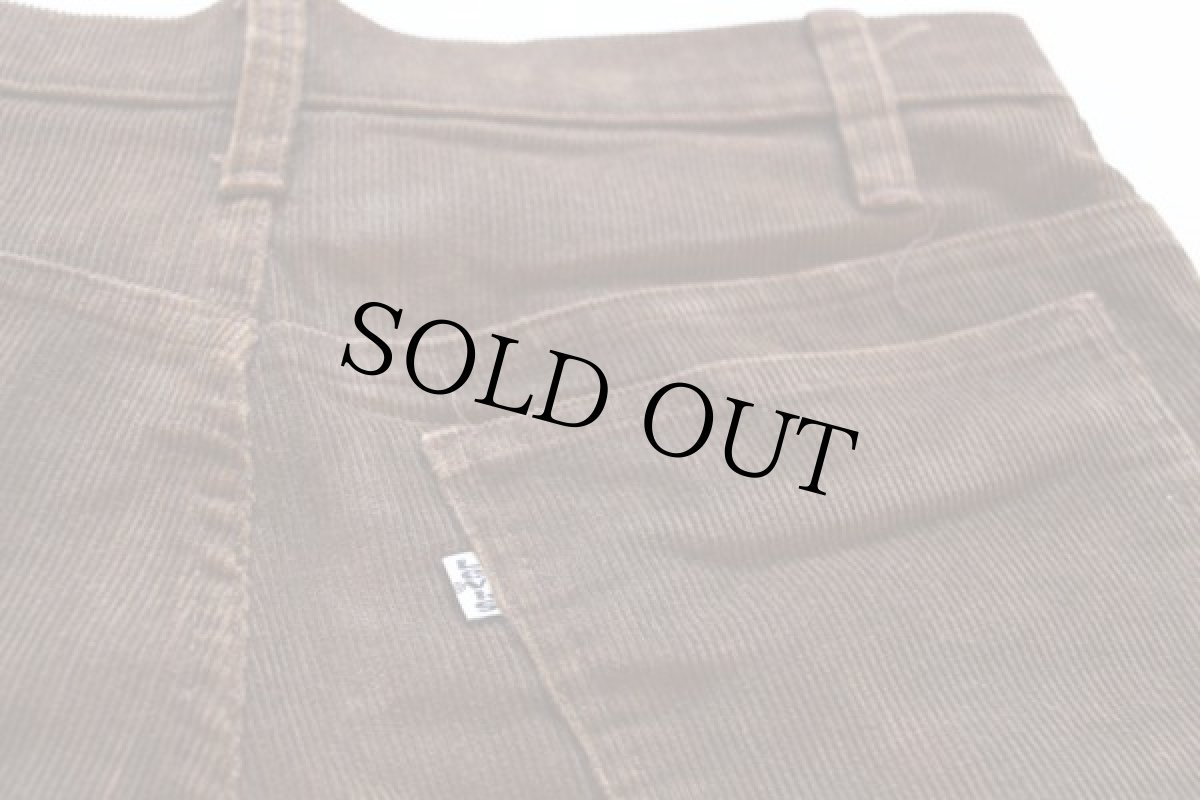 画像2: 80s USA製 Levi'sリーバイス 519 コーデュロイパンツ 茶 w31 L32 (2)